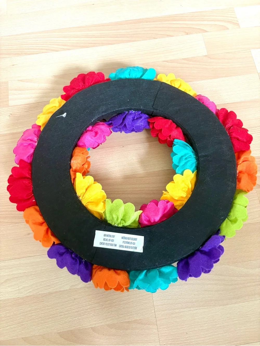 Day of the Dead Sugar Skull Floral Wreath Día de los Muertos Halloween